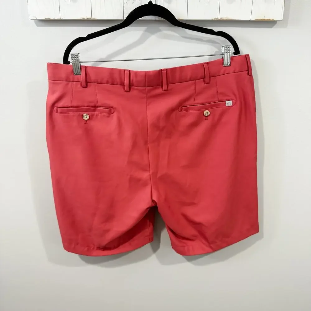 Peter Millar Crown Sport Salem Golf Shorts Coral 38 EUC Performance